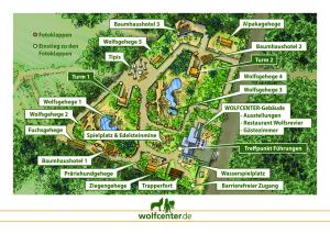 a map of a park at Wolfcenter Gästezimmer in Dörverden