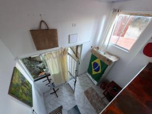 an overhead view of a room with a window at Casa de Férias Carioca in Rio de Janeiro