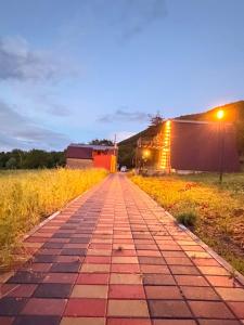 a brick road in the middle of a field at Alpase Resort in Didi Khalebi +4 photos