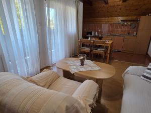 a living room with a couch and a table at Apartment Nina in Drežnik Grad