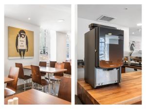 a television sitting on a table in a room at The Mitre Hotel Brighton in Brighton & Hove