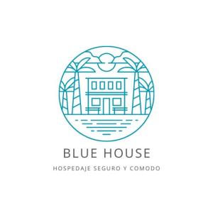 a blue house logo design template at Hospedaje Blue House - Consulado americano - Habitacion 2 in Guayaquil