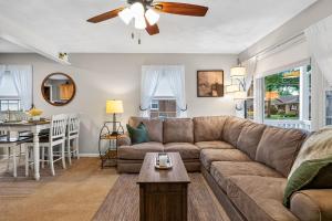 a living room with a couch and a table at Cozy Corner in Terre Haute