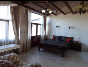 a bedroom with a bed and a large window at Villa California in Tivat +37 photos