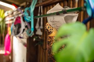 a vase is hanging on a wall at 海の家 in Kumejima