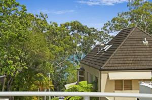 a roof of a house with trees in the background at Alderly Terrace in Noosa Heads