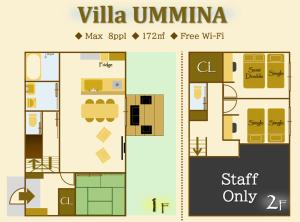 a floor plan of a villa ultimo at Villa UMMINA in Tahara