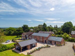 an aerial view of a house with a garage at Fairvale House in Northwich
