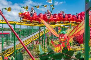 a roller coaster ride at a theme park at Ferienwohnung Koralle in Koserow