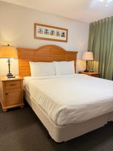 a bedroom with a large bed and two lamps at Lifetime of Vacations in Orlando +14 photos