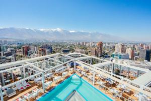 a view of the city from the top of a cruise ship at Icon Hotel in Santiago