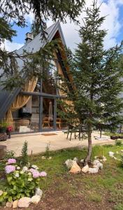 a house with a tree in front of it at Vila Caričić Žabljak in Žabljak