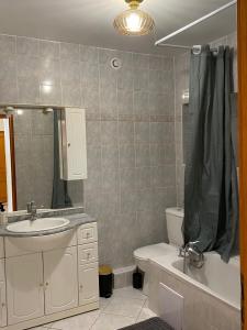 a bathroom with a sink and a toilet and a mirror at La Bastide Rempelin in Aix-en-Provence +19 photos