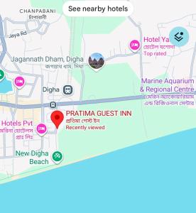 a map of puerto vallarta and its attractions at Hotel Protima guest inn in Digha