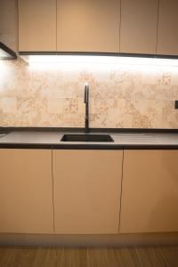 a kitchen with a sink and a counter at Casa 'El Tio Pedro' in Alcañiz +110 photos