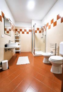Grab a Flat in Coroneo في ترييستي: حمام مزود بمرحاض ودش ومغسلة +15 صورة