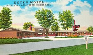 a rendering of the new kys motel building at Keyes Motel in Arlington Heights