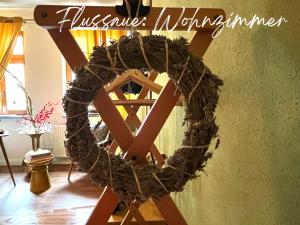 a wreath made out of a wooden ladder at Havelzeit in Havelberg