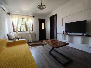 a living room with a couch and a tv at Čardak seosko domaćinstvo 