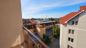 a view from the balcony of a building at Central City Balcony Apartments in Mukacheve