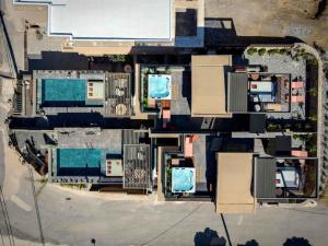 an aerial view of a building at Lapis Nera Villas - Beachfront & "Free" Heated Pools in Psari Forada