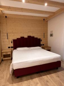 a bedroom with a large bed in a room at Garnì La Zondra in Canazei