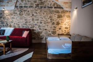 A seating area at Jason's Stone House