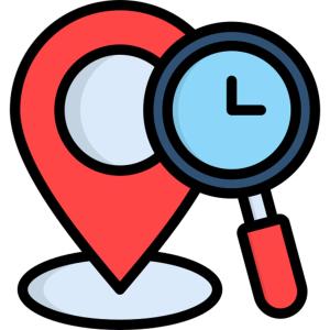 a magnifying glass on a red pointer at Popal Posis 