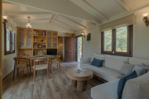 a living room with a couch and a table at Millstone Summerhouse in Pachis