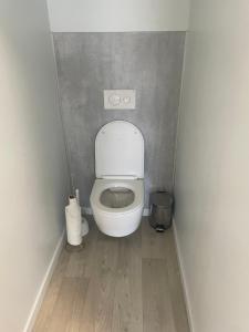 a small bathroom with a toilet in a room at Ideal famille Séjour le pal in Diou +10 photos