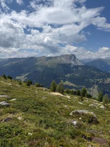 a view of a mountain from the top of a hill at Apartment inn Austria in Pfunds