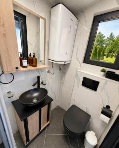 a bathroom with a sink and a toilet at Oaza mira Zlatibor, Tornik - ENTIRE HOME at Ski Centar Tornik in Tornik +24 photos