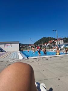 a group of people in a swimming pool at Vikendica Dani in Ljubovija
