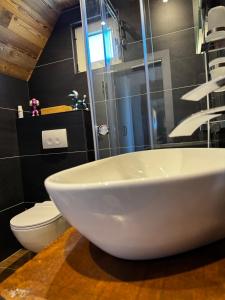 a bathroom with a white sink and a toilet at Topli kutak Golija in Novi Pazar +34 photos