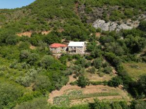 an aerial view of a house on a hill at Mark Toma Guesthouse in Shpor