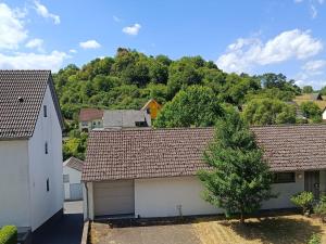 a group of houses with trees in the background at Ferienwohnung Anna Gerolstein in Gerolstein