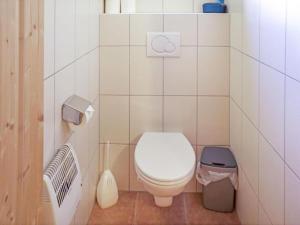 a small bathroom with a toilet and a trash can at Sjenharieja in Stadl an der Mur