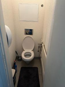 a small bathroom with a toilet in a room at Kuremaa Lake in Kuremaa +4 photos