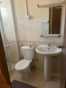 a bathroom with a toilet and a sink at Kalan Digana in Digana