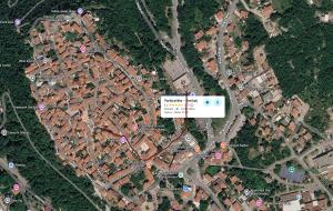 a map of a city with houses and roads at Romantic Villa Centar Omisalj in Omišalj