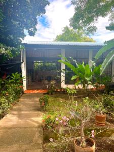 a house with a garden with a plant in a yard at Entre Pajaros y Flores in Rivera