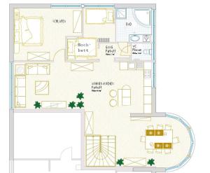 a floor plan of a small house with at Kelchalm Superior Spacious Mountain Apartment in Bad Kleinkirchheim +28 photos
