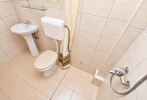 a bathroom with a toilet and a sink at Vila Mia in Donji Štoj +28 photos