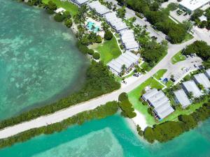 an aerial view of an island in the ocean at Blue House Getaway - 2BR 3BA Coastal Villa in Duck Key