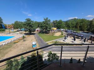 an aerial view of a park with a playground at Penzion PKO Nitra in Nitra