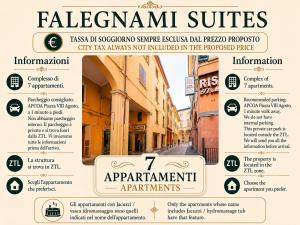 a flyer for an event in a city with signs at BolognaRoomscom - Falegnami Boutique in Bologna