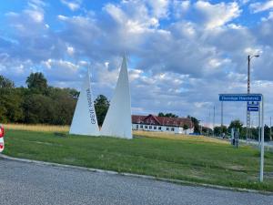 two sail boats on the side of the road at Family home in Greve