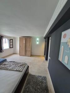 a bedroom with a large bed in a room at Rabat hassan in Rabat