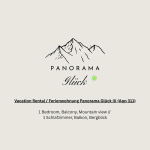 a sketch of a mountain logo at Panorama-Glück I & III in Garmisch-Partenkirchen