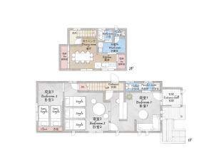 a floor plan of a building at 不二咲 in Fujiyoshida